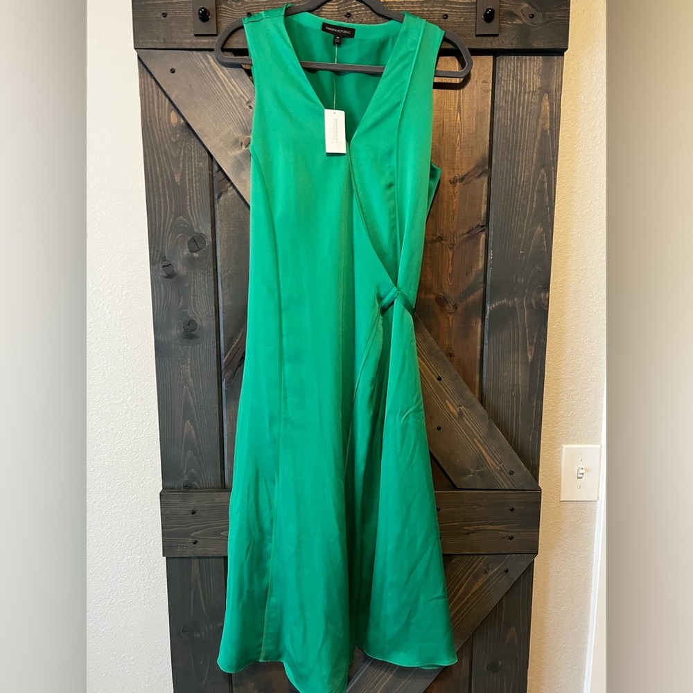 Green banana republic wrap dress